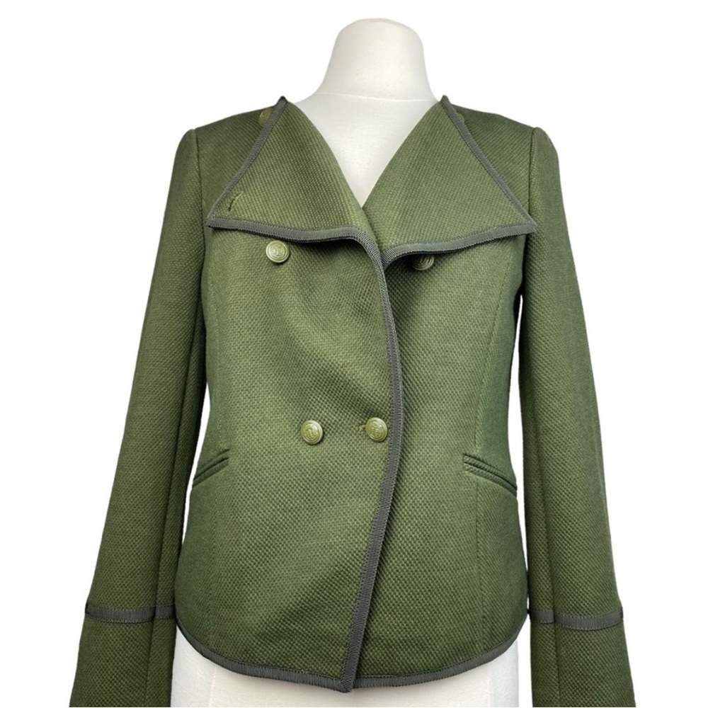 Talbots Quilted Blazer Jacket Double Breasted Arm… - image 2